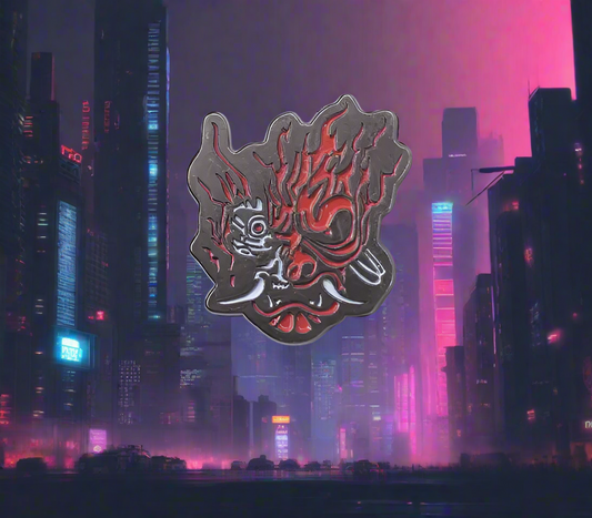 Cyberpunk Samurai Pin Badge