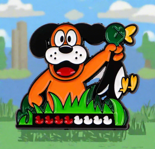 Duck hunt laughing dog Pin Badge