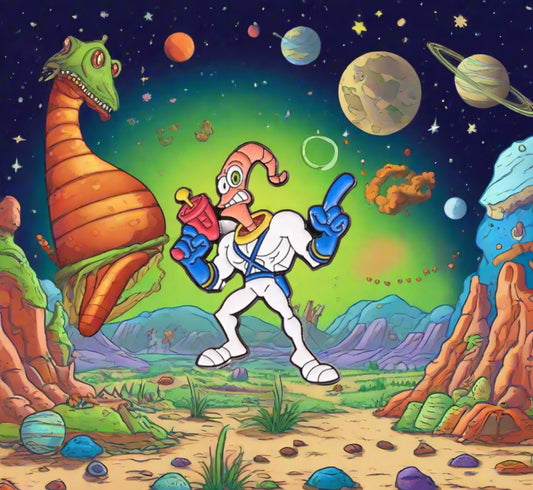 Earthworm Jim Pin Badge